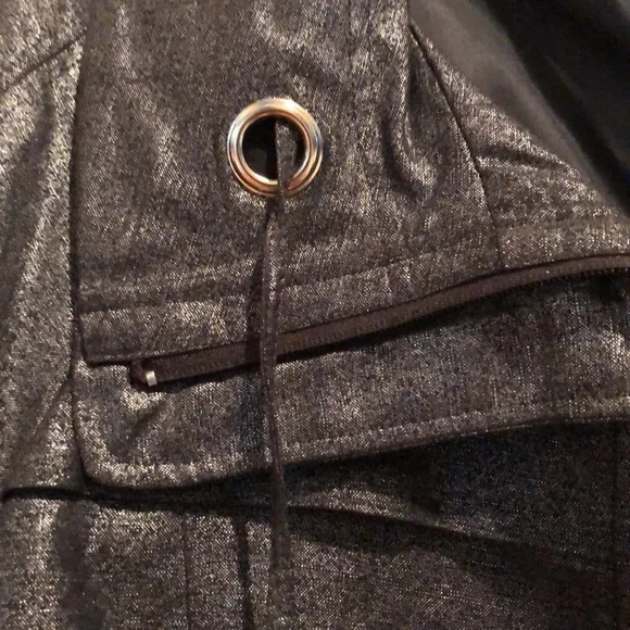 Sandro Sportswear  size XL black very dark metallic gray jacket with 3/4 sleeve - Picture 16 of 16